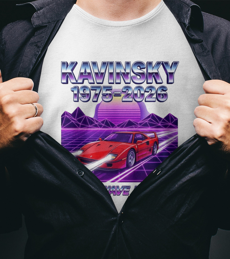 Kavinsky 1975 2026 Synthwave Legend Vaporwave Retro Car Aesthetic T-Shirt