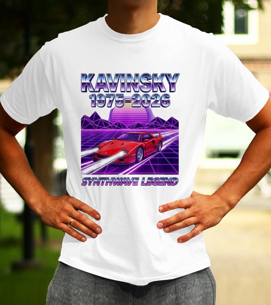 Kavinsky 1975 2026 Synthwave Legend Vaporwave Retro Car Aesthetic T-Shirt