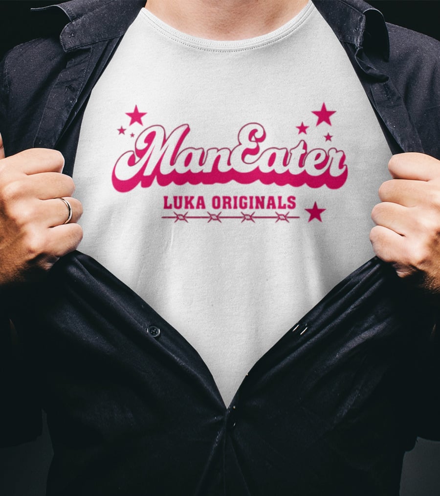 Man Eater Stars Luka Originals Bold Pink Sporty T-Shirt