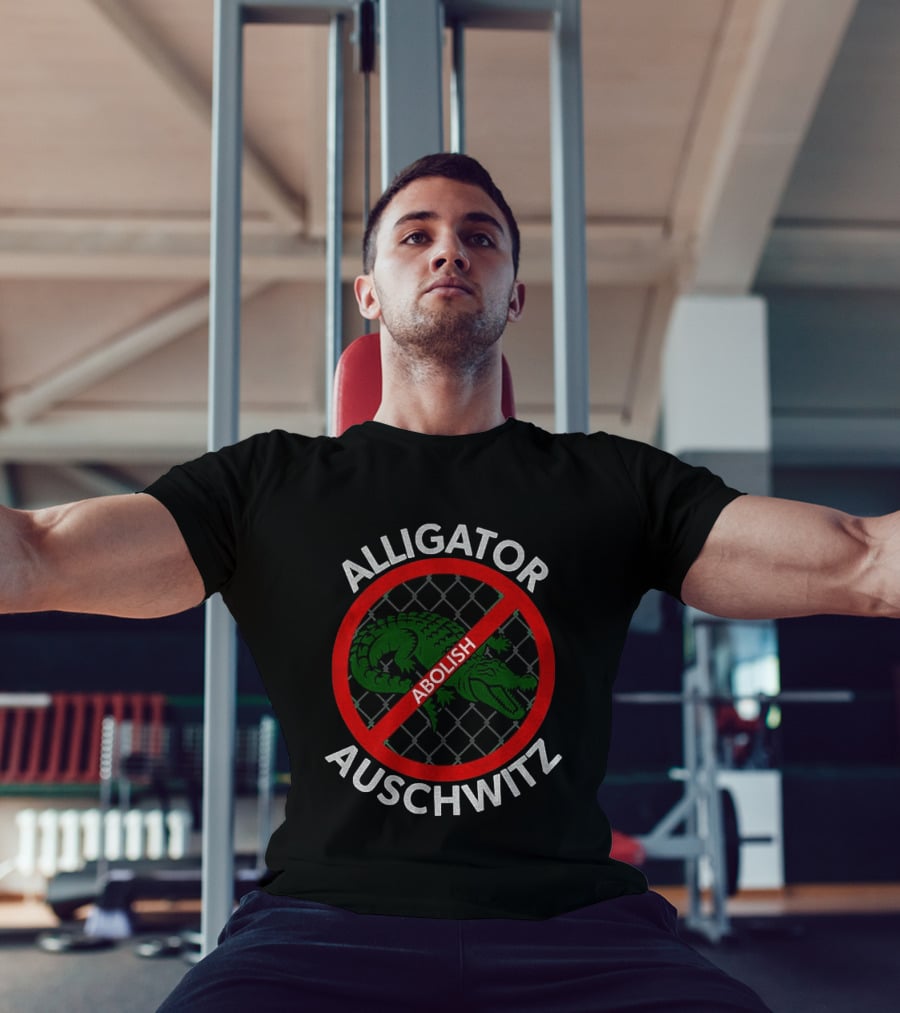 Abolish Alligator Auschwitz Symbol With No Entry Sign T-Shirt