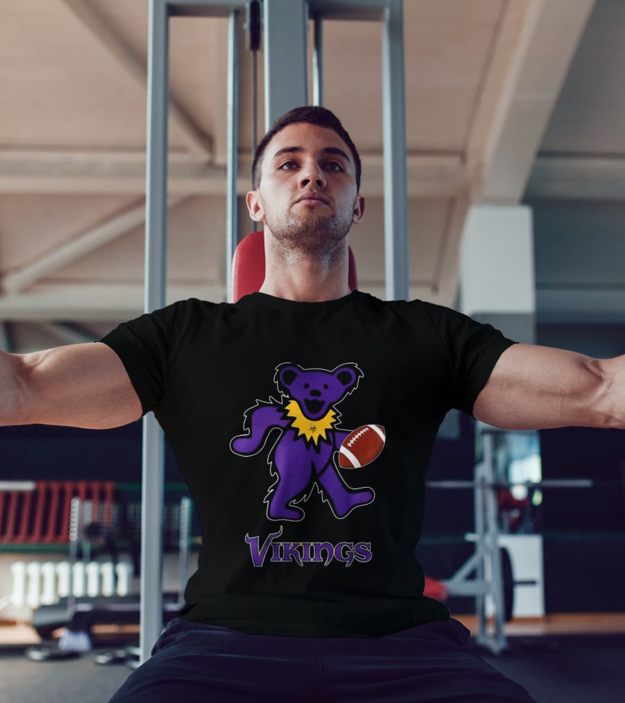 Minnesota Vikings Bear Grateful Dead Night Football 2024 T-Shirt