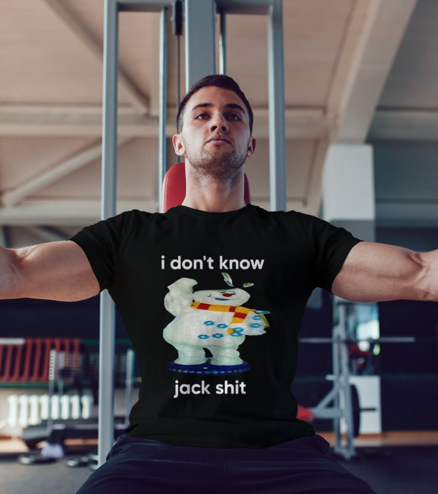 I Don't Know Jack Shit Snowman Scarf Spinning Gemmy T-Shirt