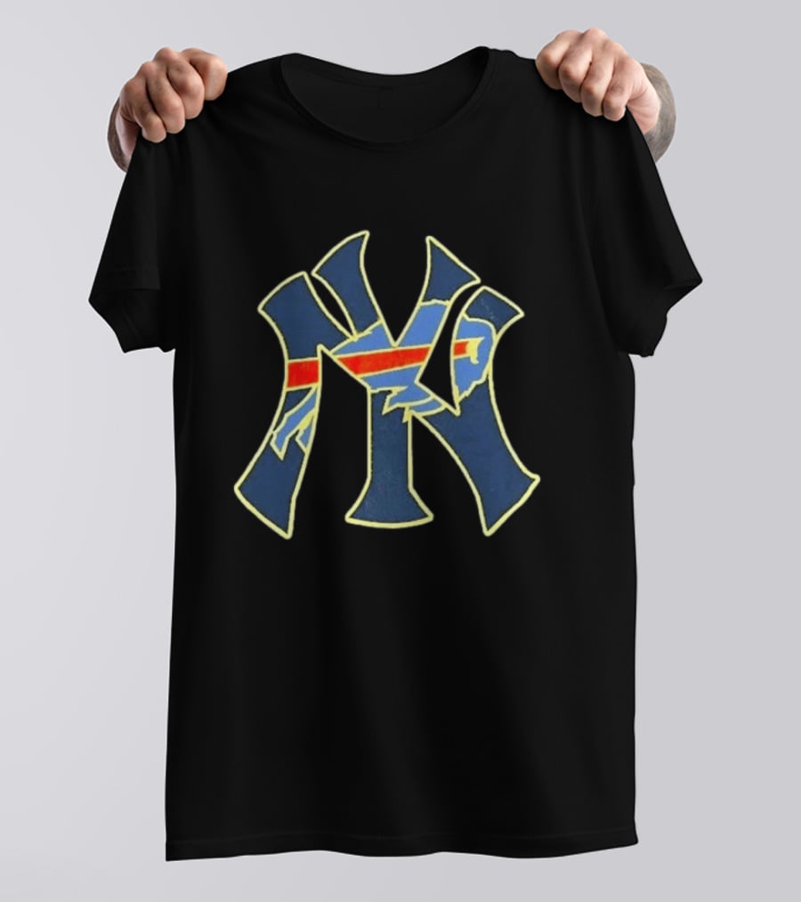 New York Yankees Buffalo Bills Collaboration T-Shirt