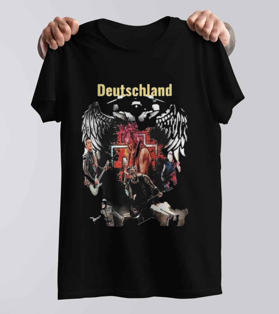 Rammstein Band Tour Deutschland Wings And Band Members T-Shirt
