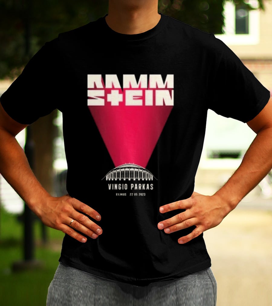 Rammstein Vingio Parkas Vilnius 22 05 2023 Tour Event T-Shirt
