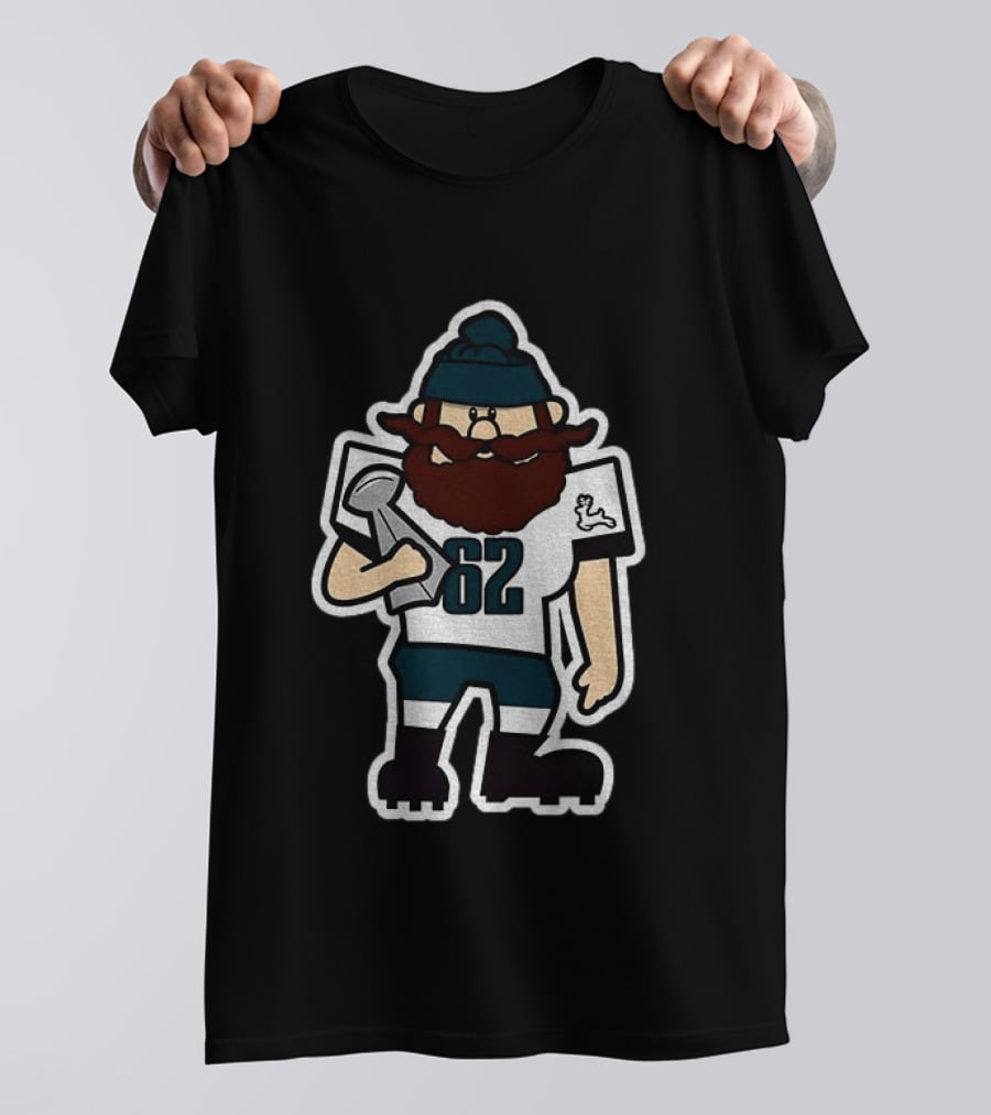 Yukon Cornelius 62 Philadelphia Eagles Football Trophy T-Shirt