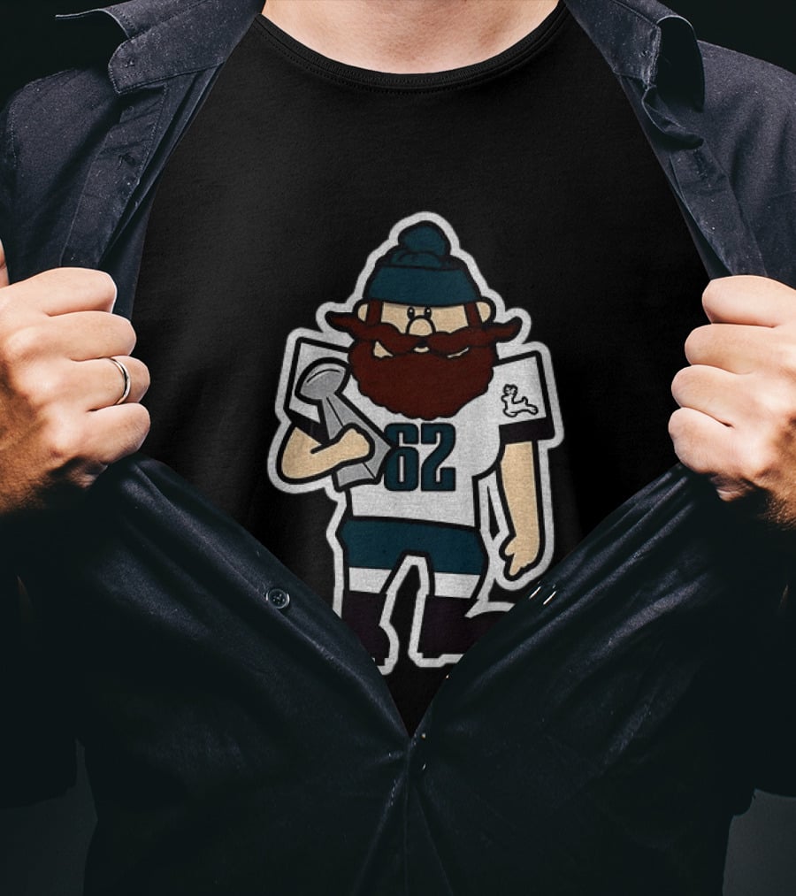 Yukon Cornelius 62 Philadelphia Eagles Football Trophy T-Shirt