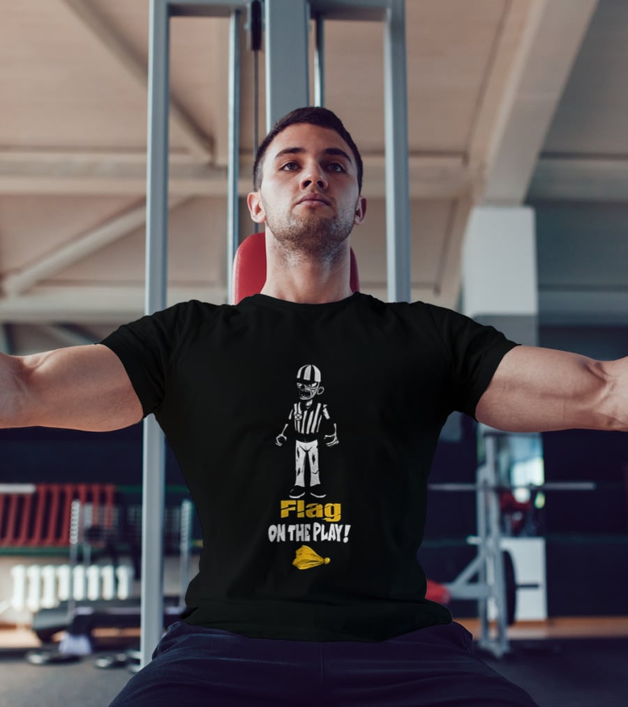 Zombie Referee Flag On The Play Halloween Humor T-Shirt