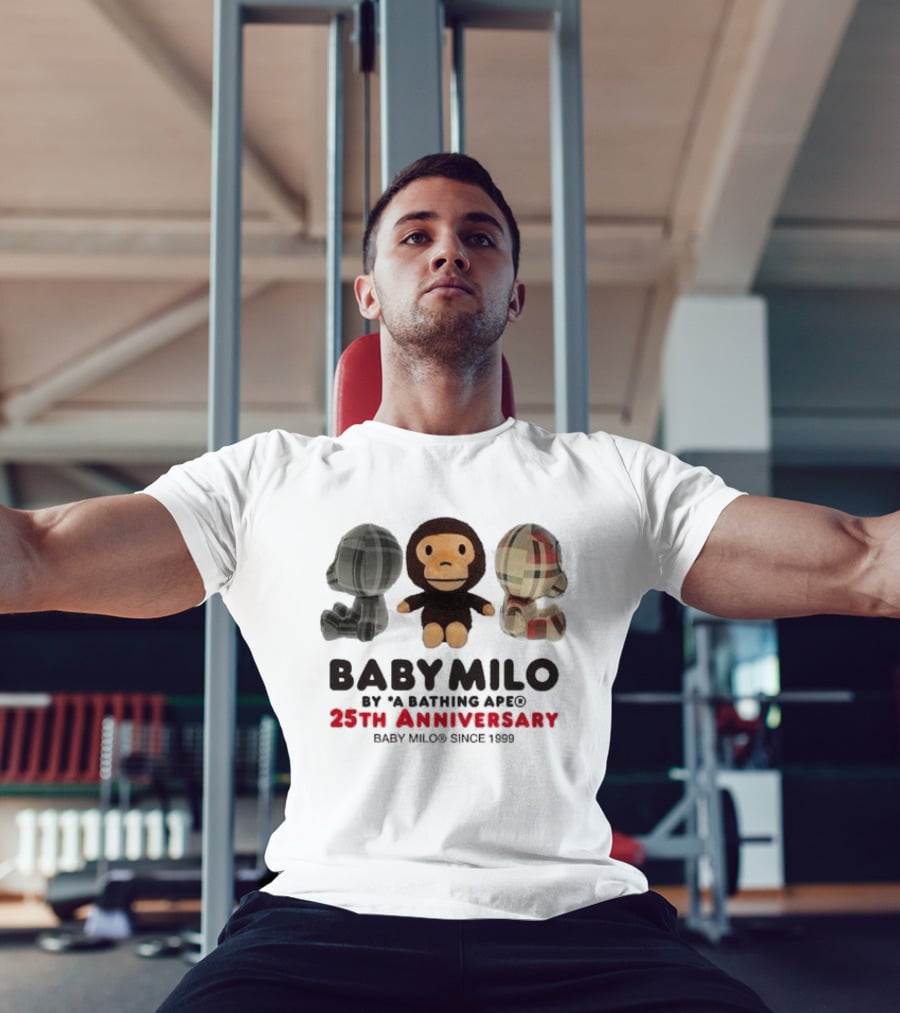 Baby Milo By A Bathing Ape 25th Anniversary Since 1999 Plush Trio T-Shirt