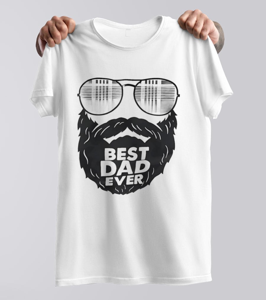 Best Dad Ever Beard Sunglasses T-Shirt