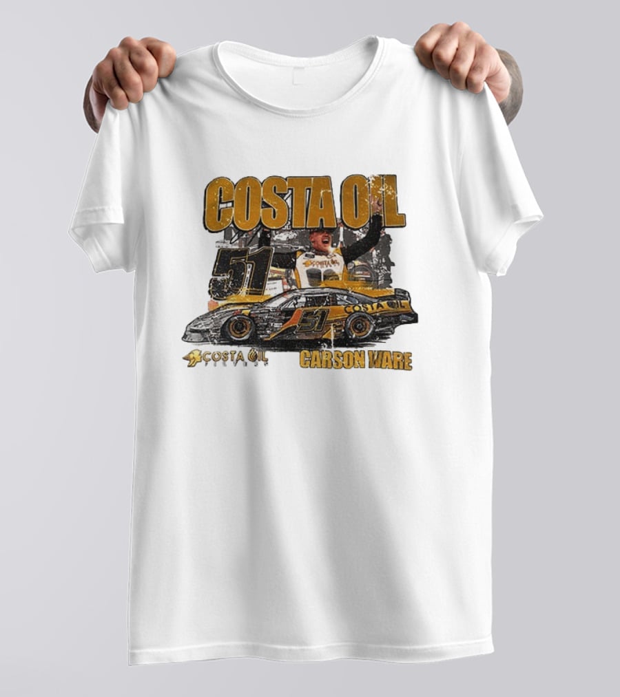 Costa Oil Racing Carson Ware 51 Nascar Victory Celebration T-Shirt