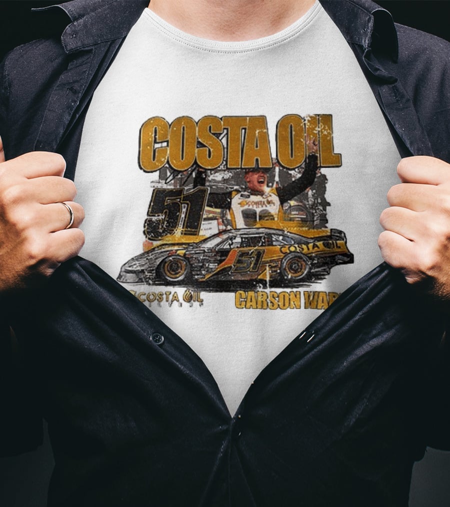 Costa Oil Racing Carson Ware 51 Nascar Victory Celebration T-Shirt