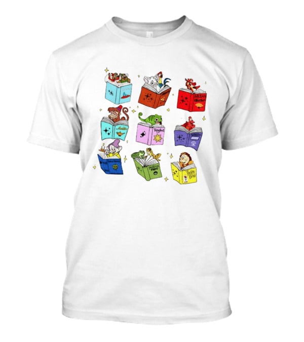 Disney Princess Sidekicks Reading Club Tangled Book Lover T-Shirt