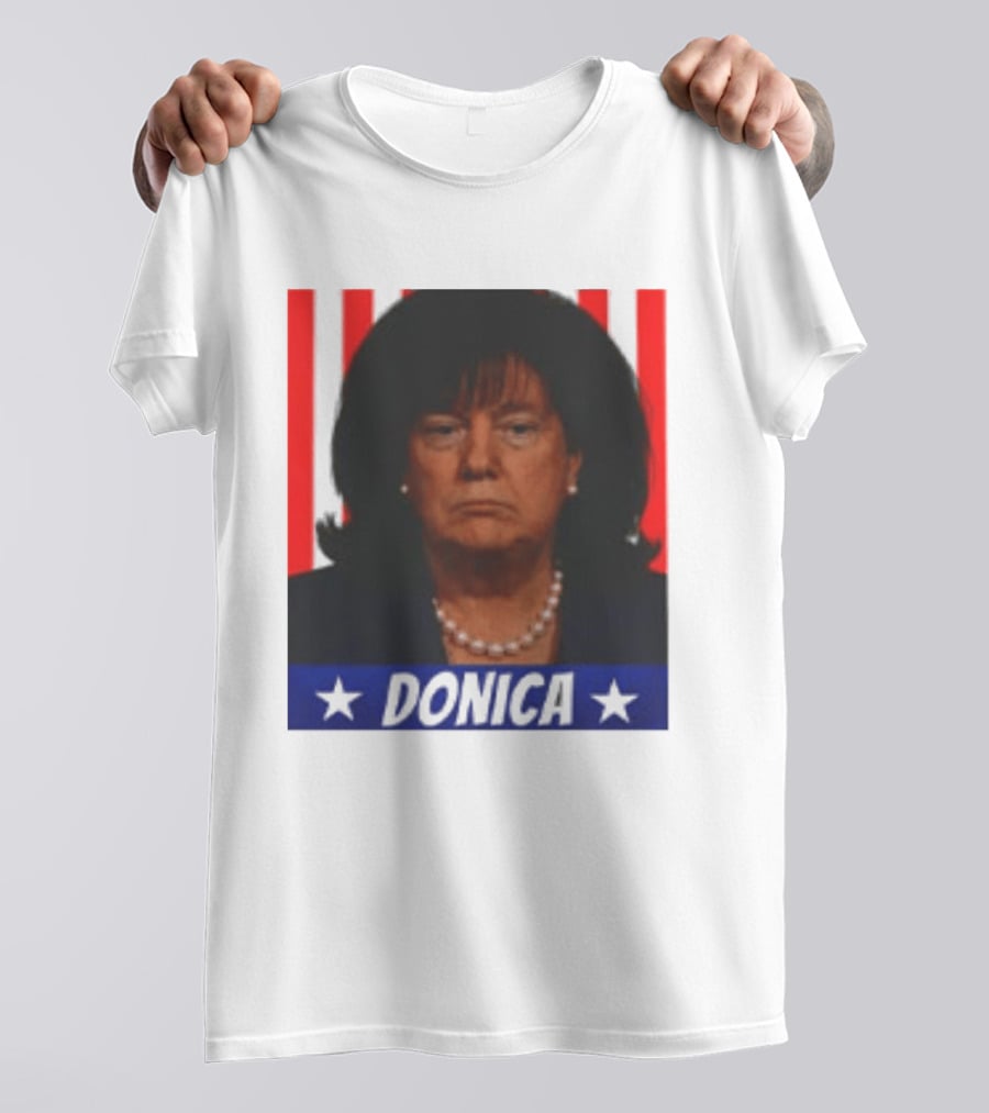 Donica Lewinsky 2025 Campaign Style Stars Red Stripes T-Shirt