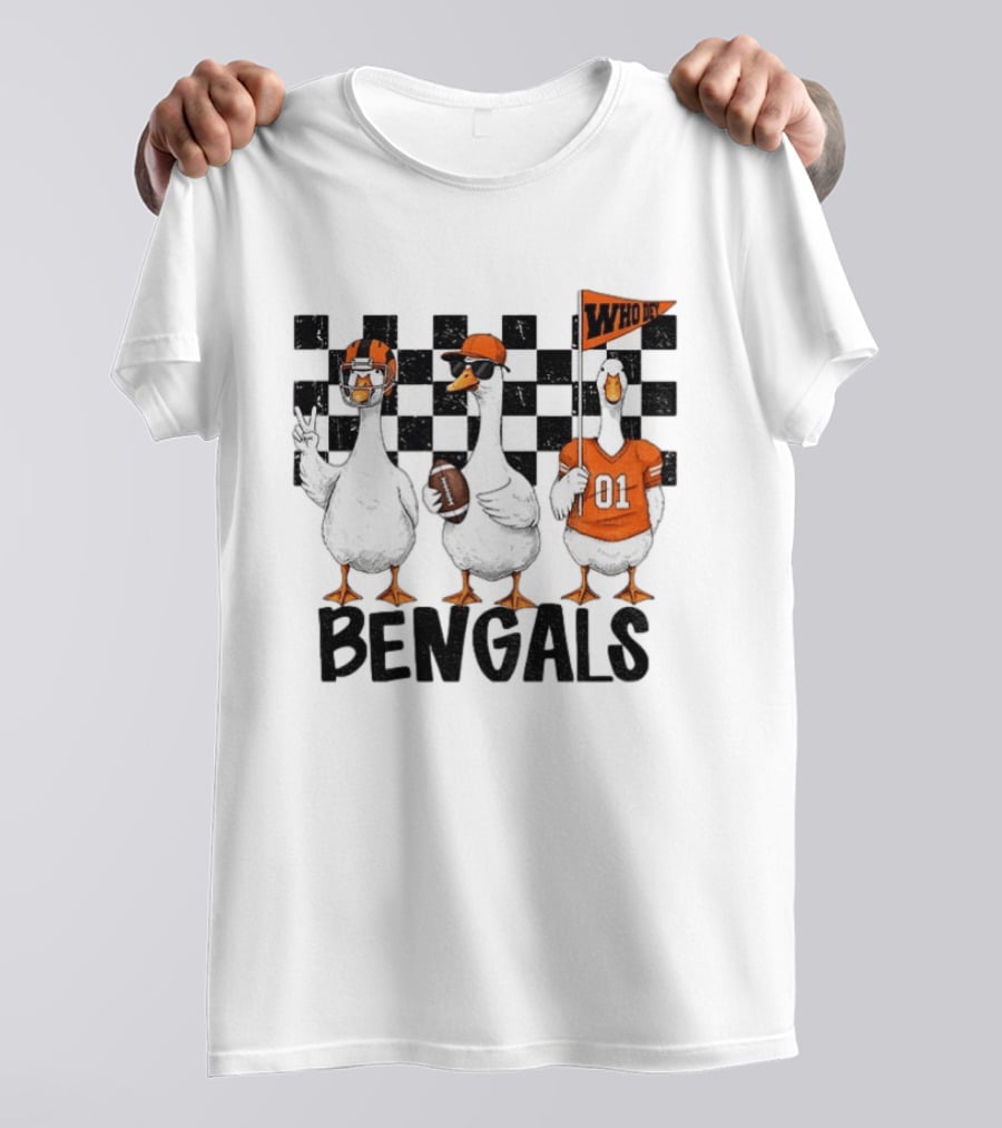 Goose Bengals Who Dey Cincinnati Football Game Day T-Shirt