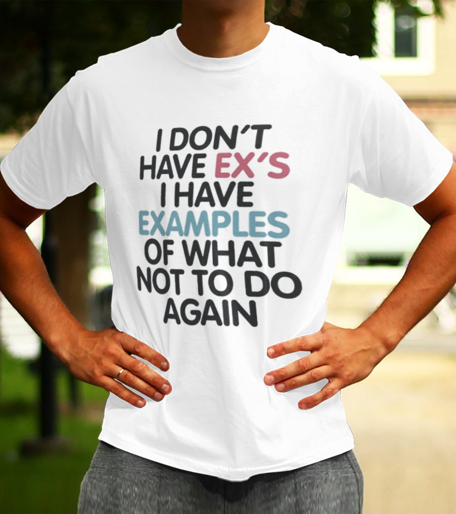 I Don't Have Ex's I Have Examples Of What Not To Do Again T-Shirt