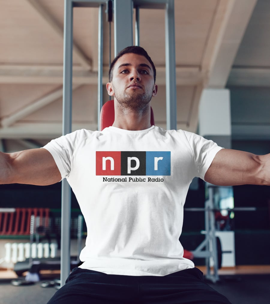 NPR National Public Radio Iconic Logo Red Black Blue T-Shirt