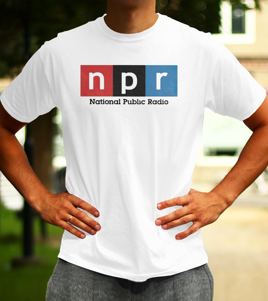 NPR National Public Radio Iconic Logo Red Black Blue T-Shirt