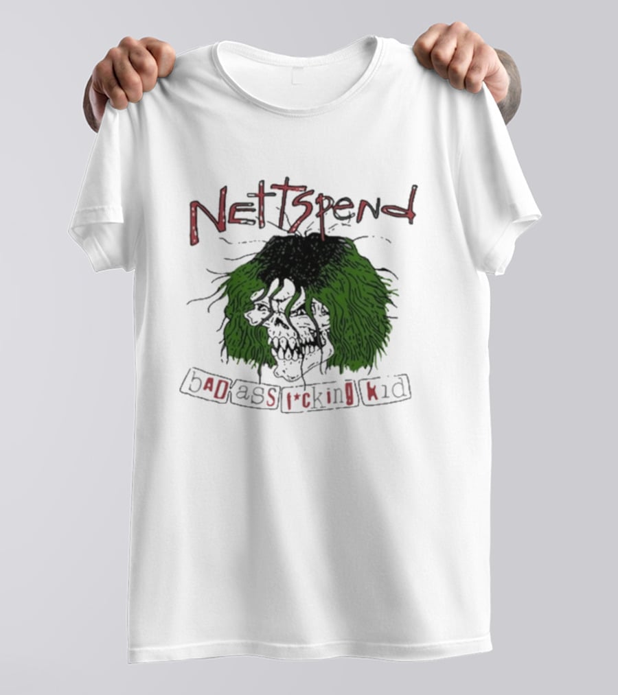 Nettspend Badassfuckingkid Grunge Skull Tour T-Shirt
