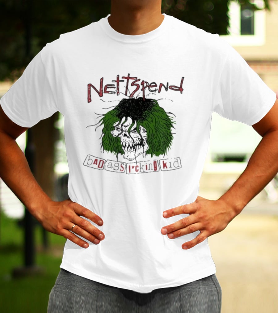 Nettspend Badassfuckingkid Grunge Skull Tour T-Shirt