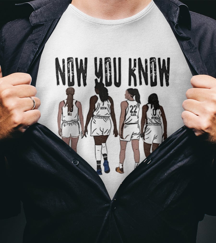 Now You Know Caitlin Clark Kelsey Mitchell Aliyah Boston Indiana Fever WNBA Basketball T-Shirt