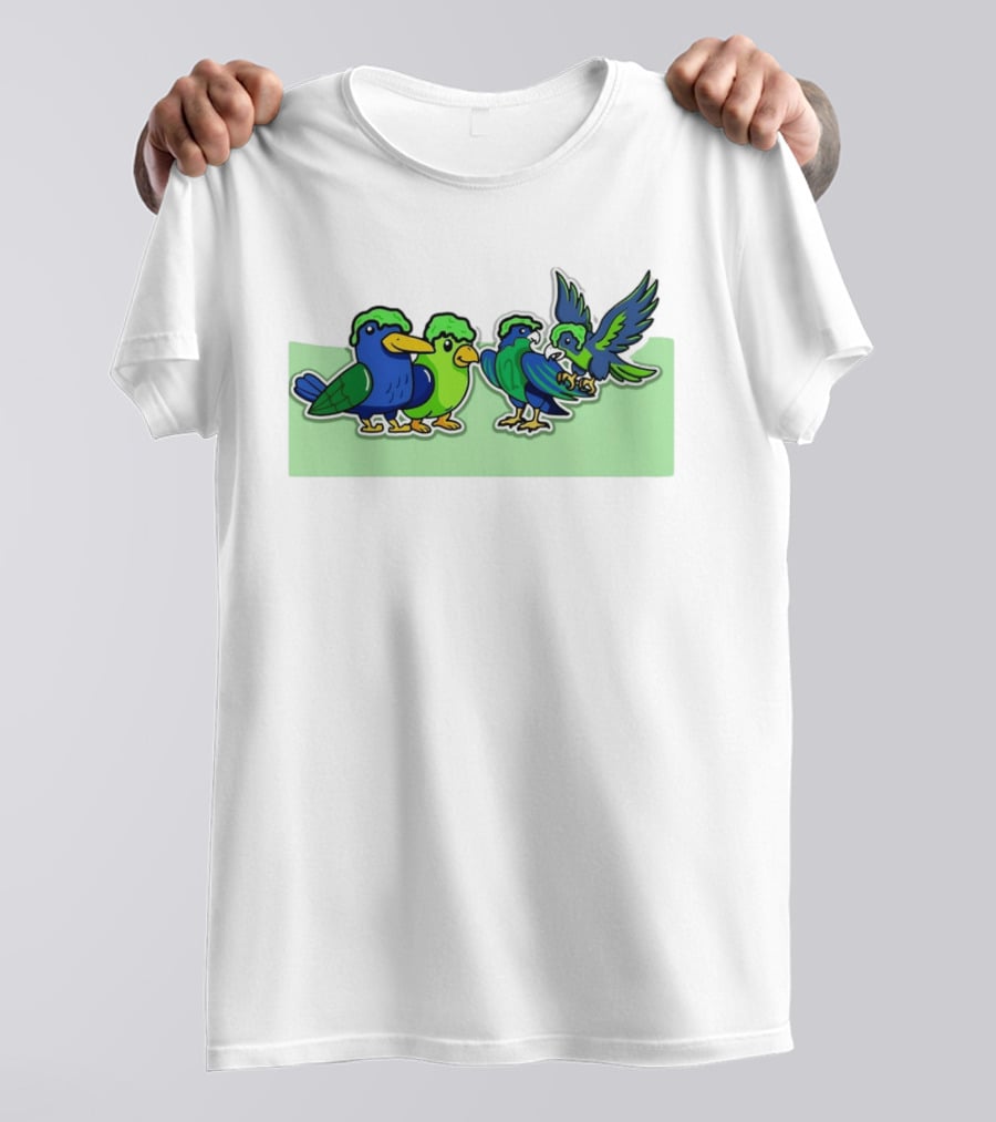 Seattle Seahawks X Nickelodeon NVP Parrot Paint T-Shirt