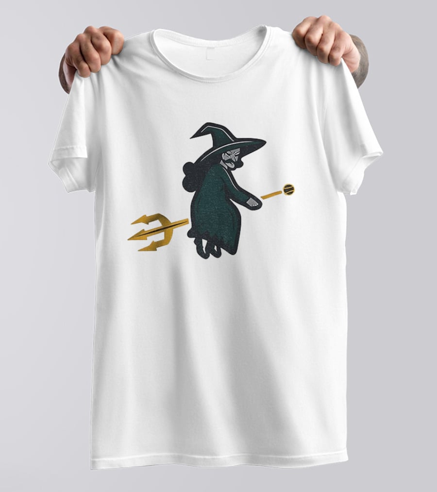Witches Rally Seattle Mariners MLB Baseball 2025 Cartoon Trident Broomstick T-Shirt