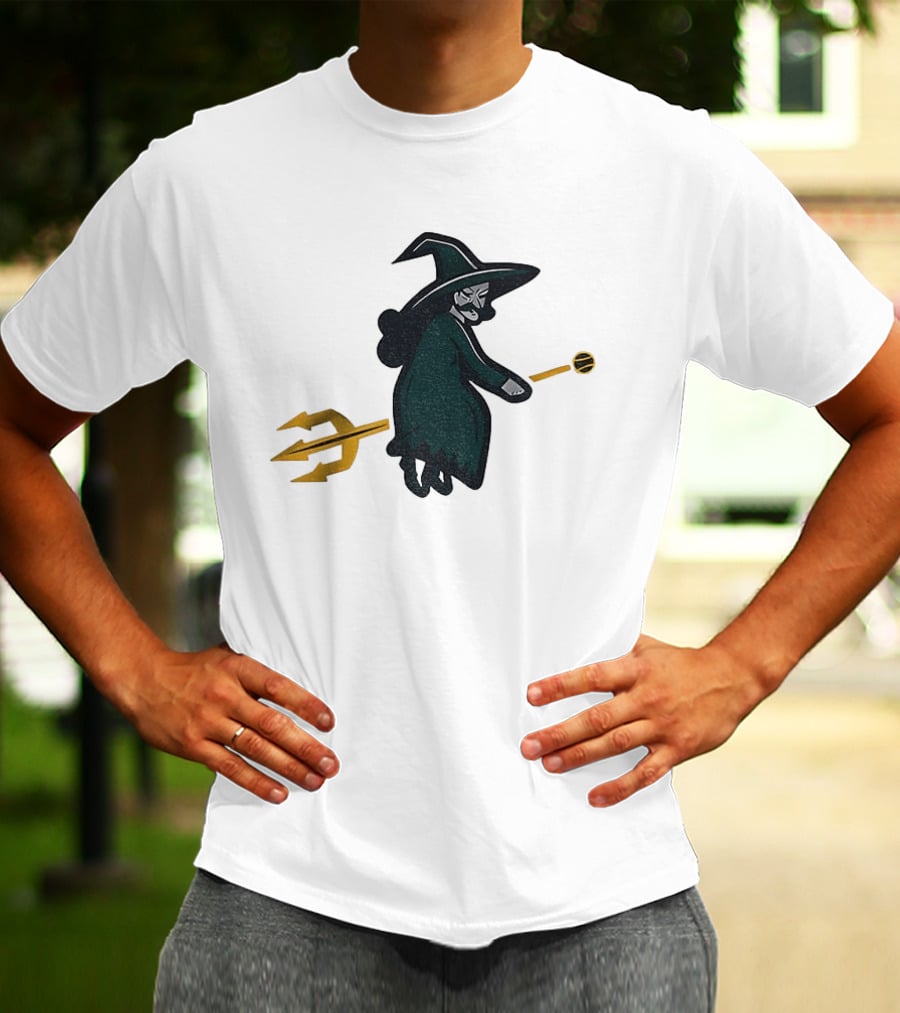 Witches Rally Seattle Mariners MLB Baseball 2025 Cartoon Trident Broomstick T-Shirt