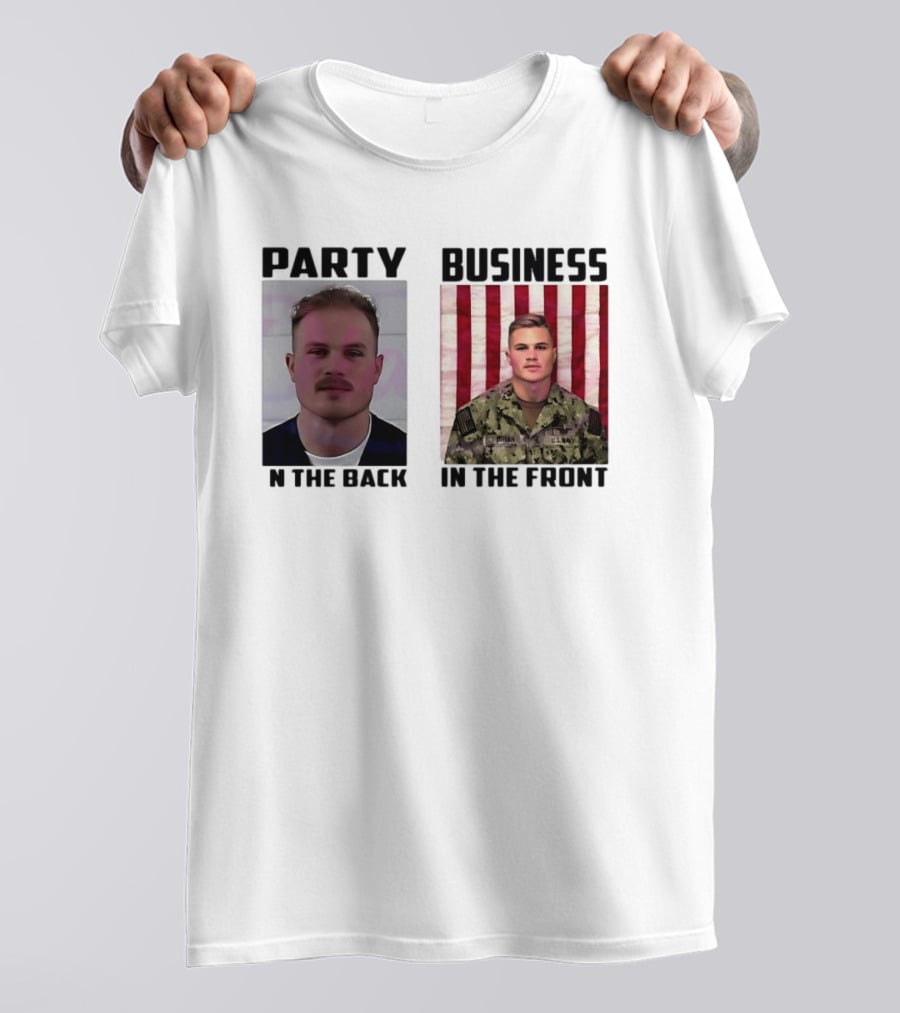 Party In The Back Business In The Front Zach Bryan U.S. Navy T-Shirt