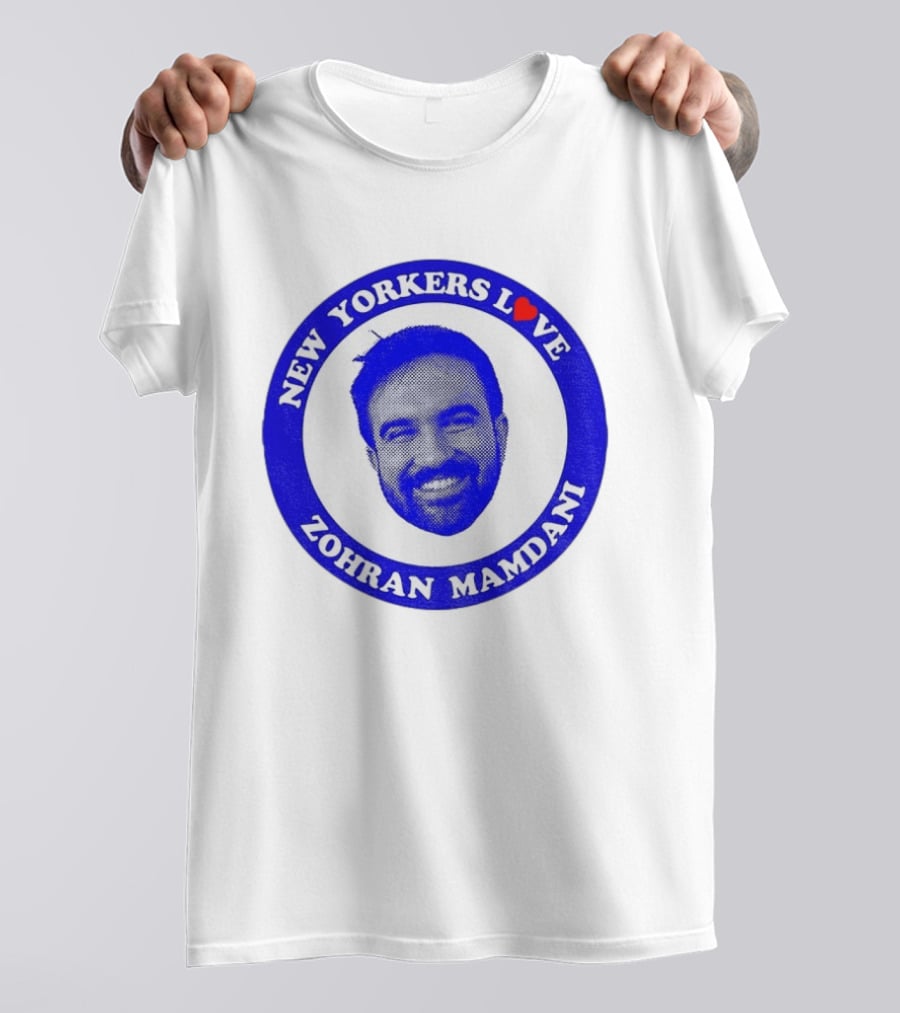 New Yorkers Love Zohran Mamdani Big Head Circular T-Shirt