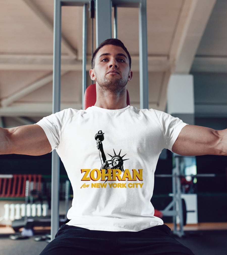Zohran And Statue Of Liberty New York City Showdown T-Shirt