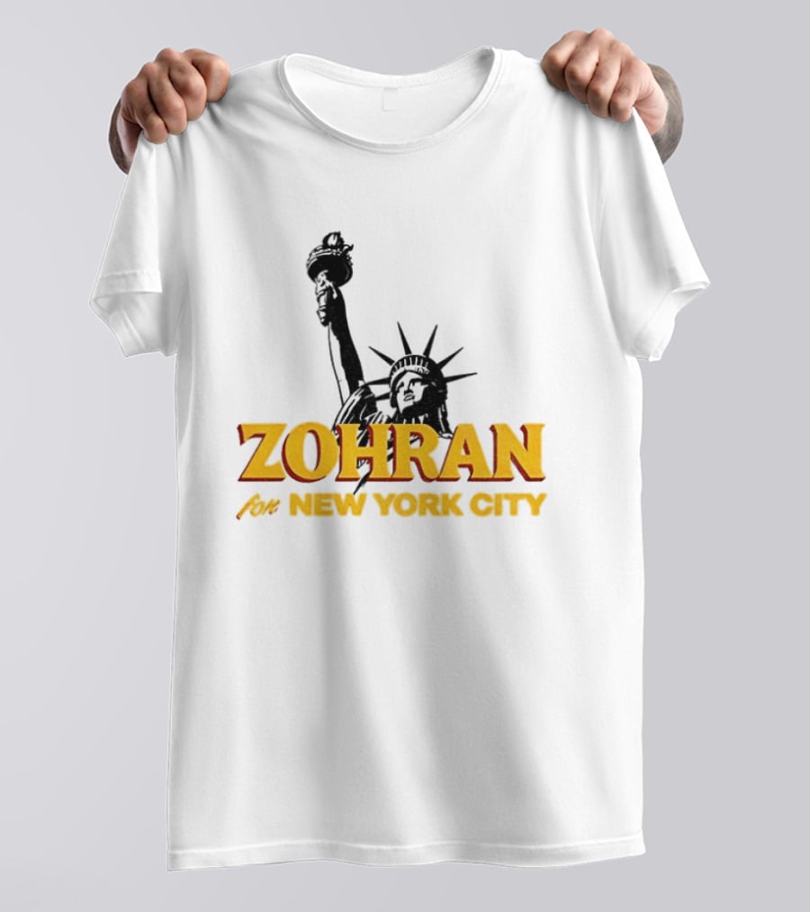 Zohran And Statue Of Liberty New York City Showdown T-Shirt