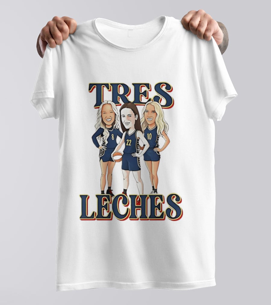 Tres Leches Basketball Players Team Cartoon Characters T-Shirt