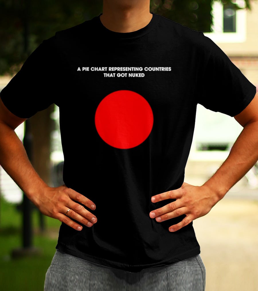Pie Chart Japan Flag Nuked Countries T-Shirt
