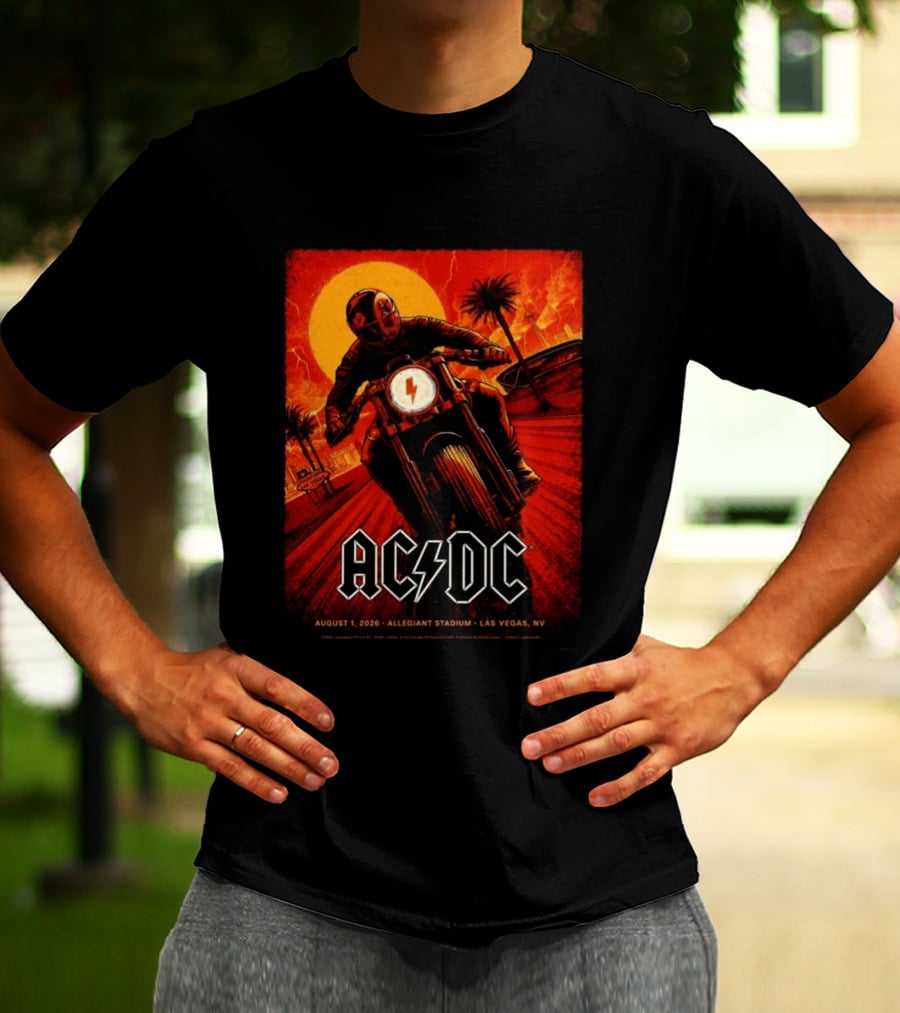 ACDC PWR Up Tour August 1 2026 Allegiant Stadium Las Vegas NV Event T-Shirt