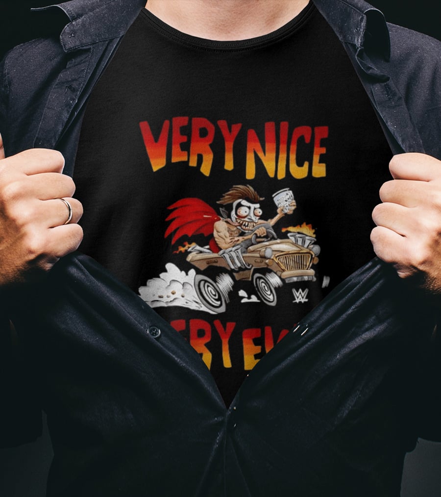 Very Nice Very Evil Danhausen Cartoon WWE T-Shirt