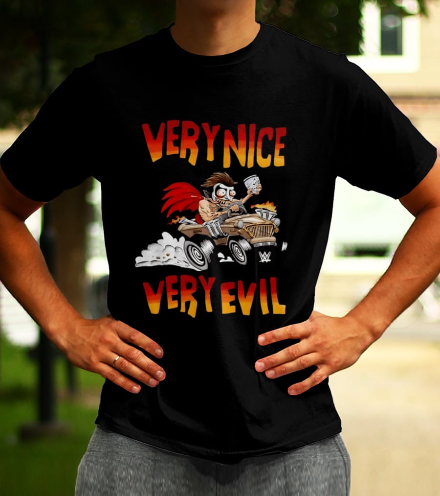 Very Nice Very Evil Danhausen Cartoon WWE T-Shirt