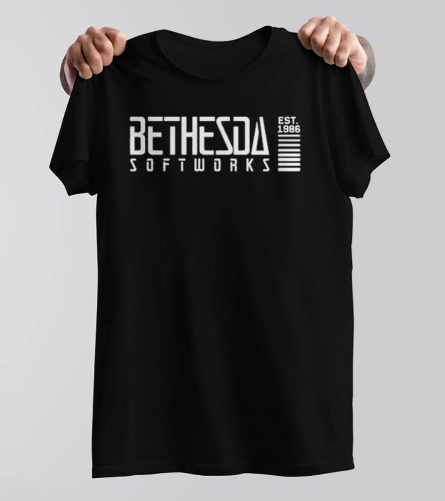 Bethesda Softworks 40th Anniversary 2026 Retro Pixel Art Style Celebration T-Shirt