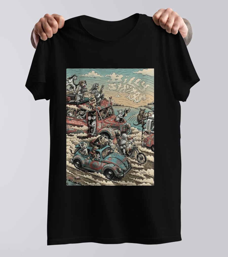 Billy Strings Bethel NY Event August 1 2026 Dylan Goldberger Bethel Woods Center Night 2 Psychedelic Animal Parade T-Shirt