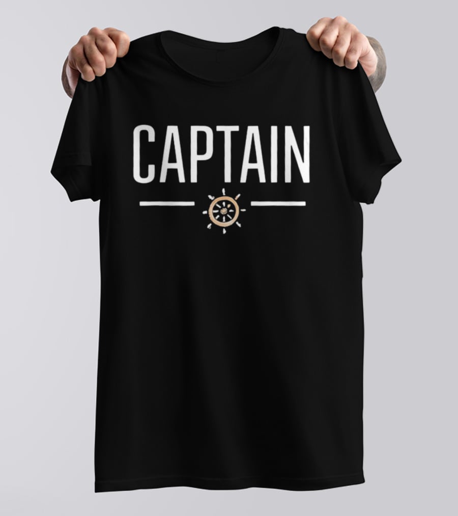 Captain Nautical Ship Wheel T-Shirt