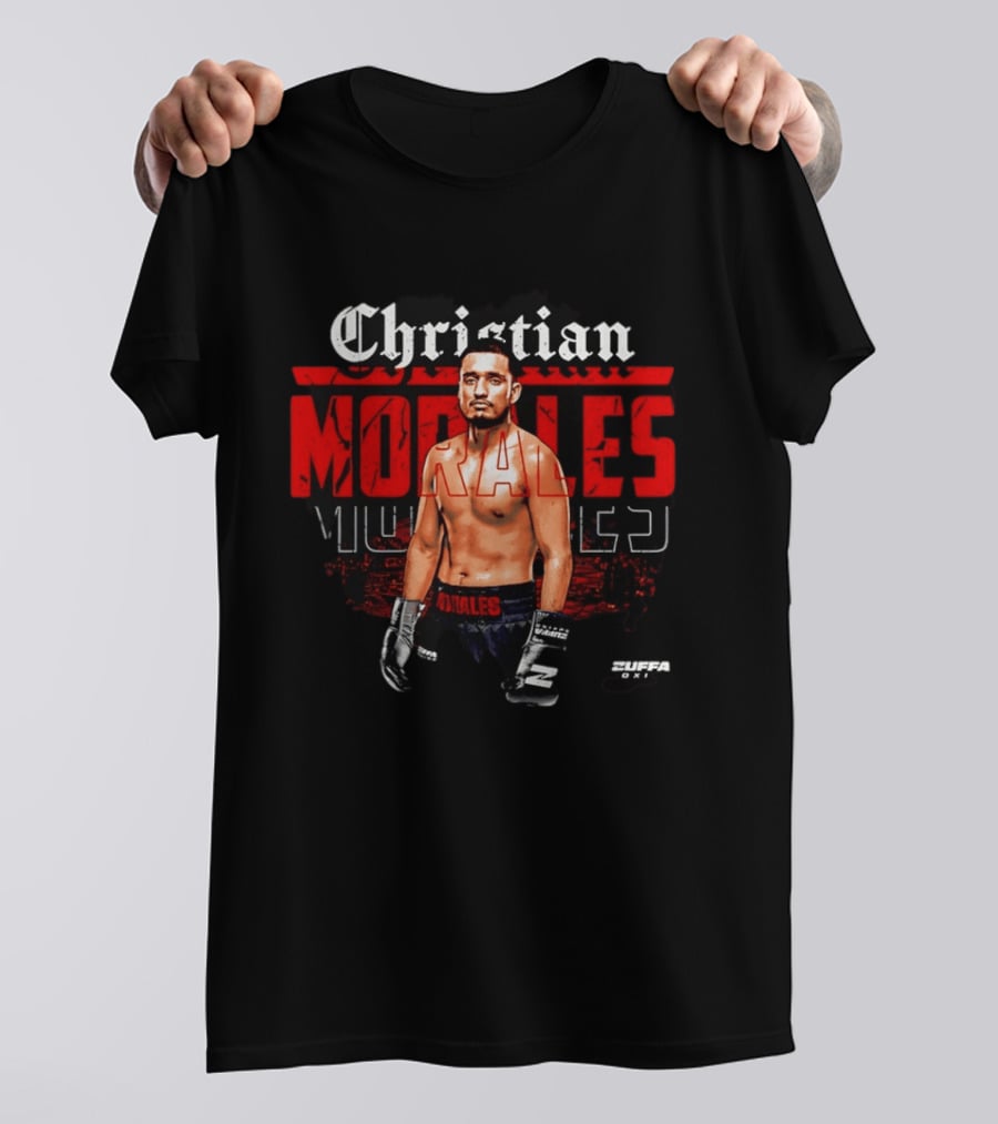 Christian Morales Zuffa Boxer With Boxing Gloves And Zuffa One T-Shirt