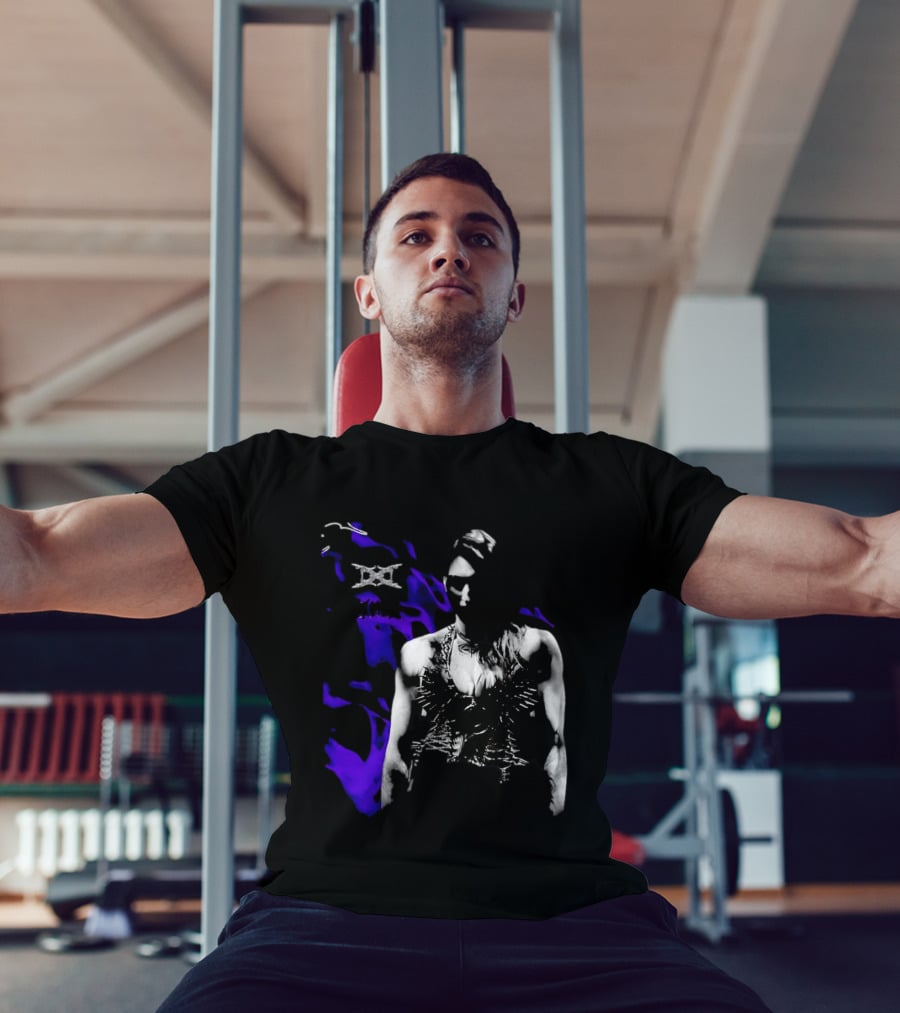 Ken Carson Rhea Ripley WWE Spiked Outfit Collage With Abstract Purple Accents T-Shirt