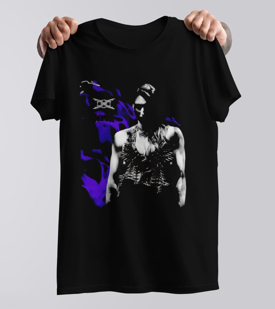 Ken Carson Rhea Ripley WWE Spiked Outfit Collage With Abstract Purple Accents T-Shirt