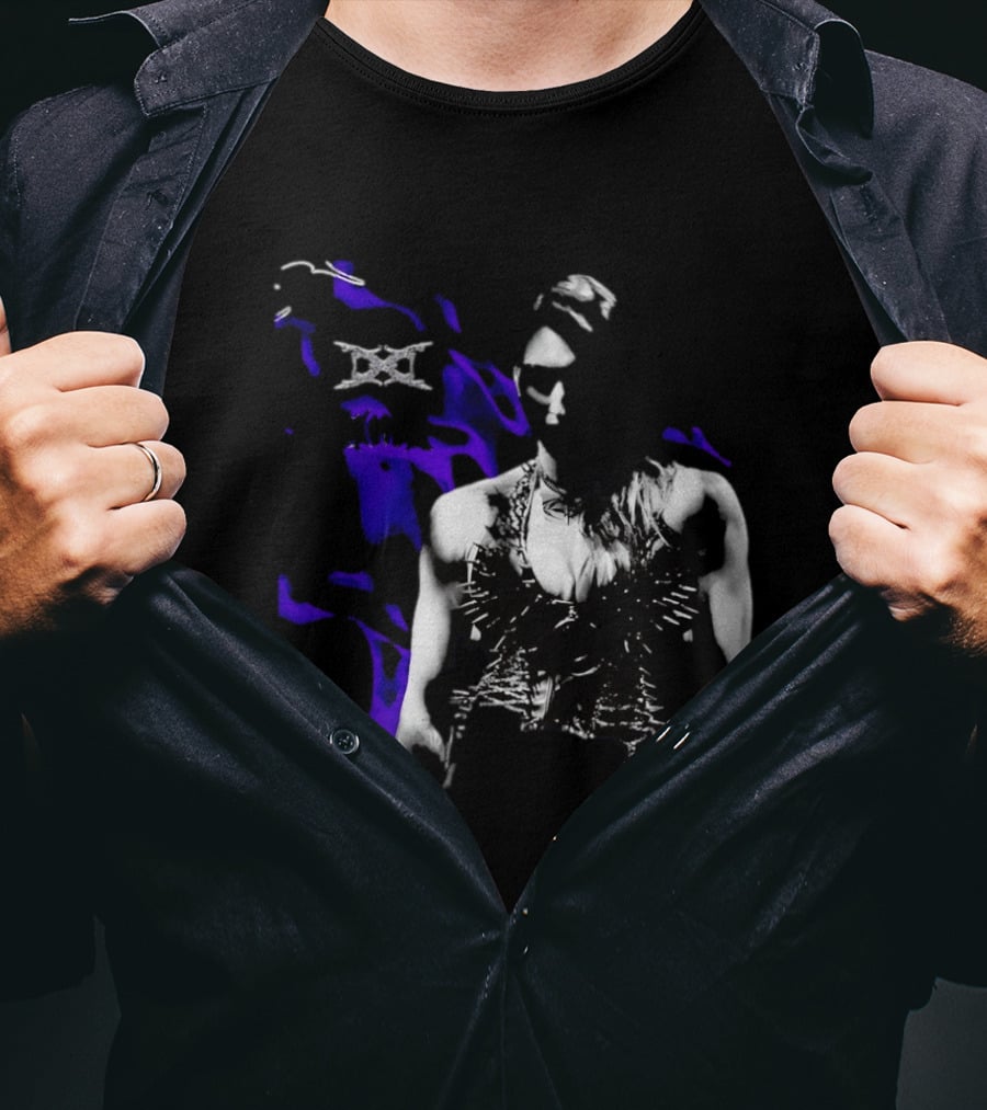 Ken Carson Rhea Ripley WWE Spiked Outfit Collage With Abstract Purple Accents T-Shirt