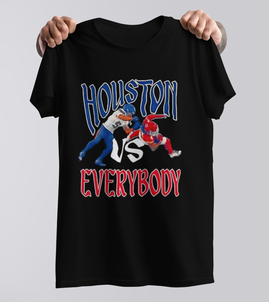 Houston Vs Everybody Football Player Duel T-Shirt