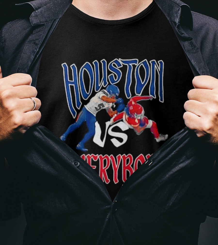 Houston Vs Everybody Football Player Duel T-Shirt