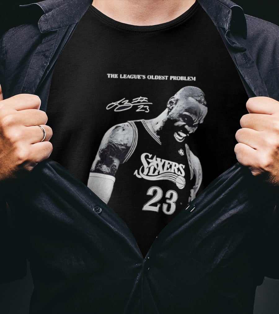 The League's Oldest Problem LeBron James Sixers 23 T-Shirt