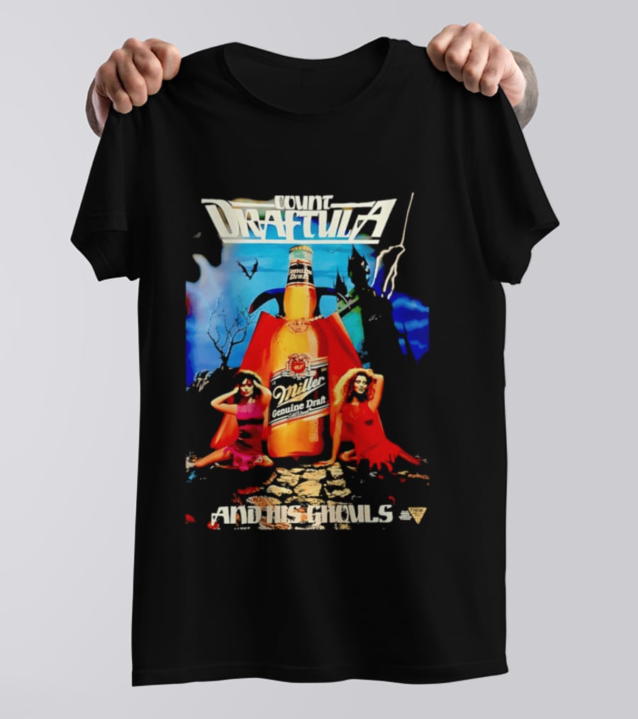 Count Draftula Miller Genuine Draft Beer And His Ghouls T-Shirt