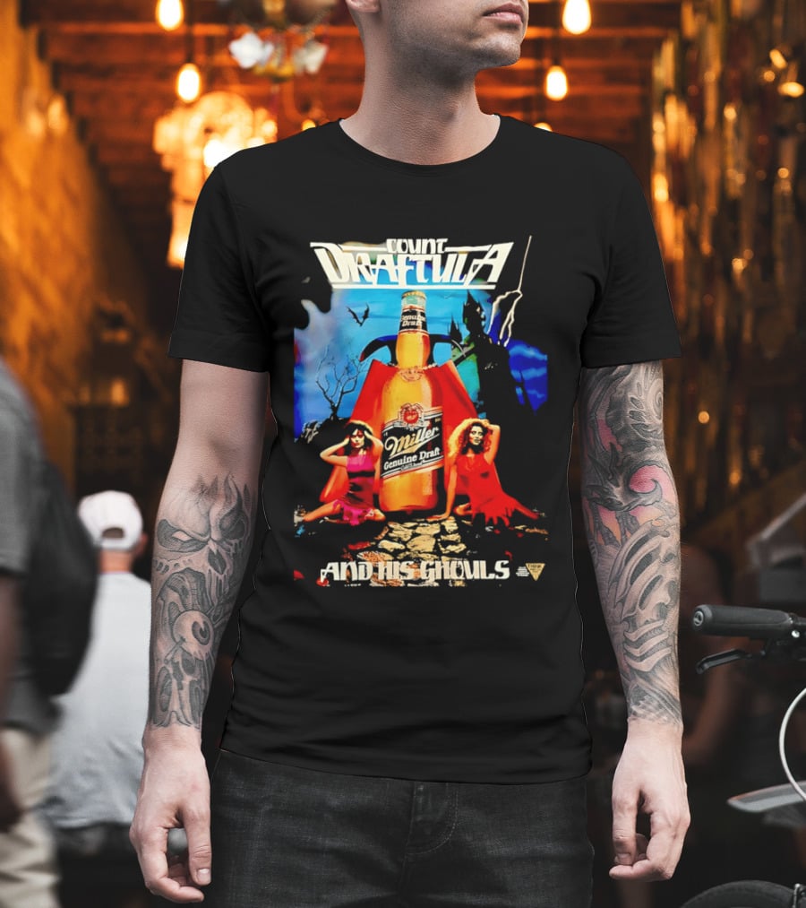 Count Draftula Miller Genuine Draft Beer And His Ghouls T-Shirt