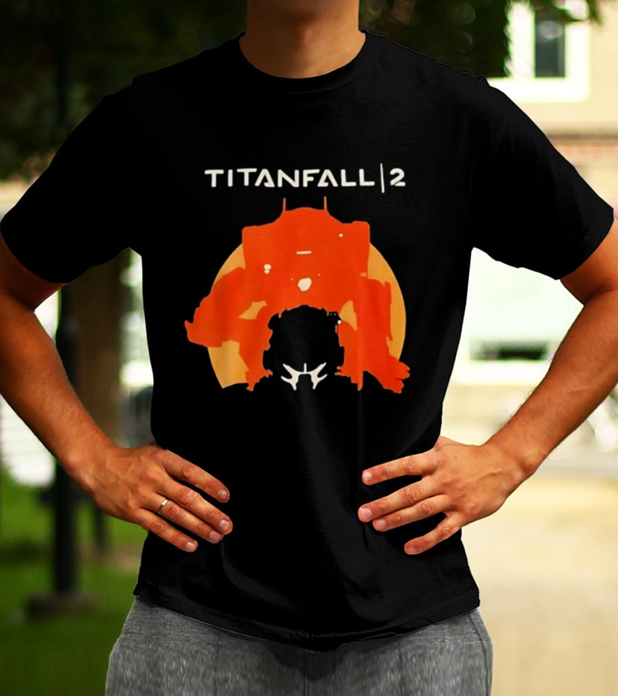 Rip Vince Zampella Titanfall 2 Orange Mech T-Shirt